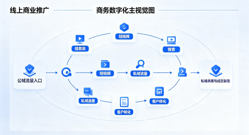 渝水区线上商业推广怎么做？全域流量闭环搭建与低成本转化实战指南